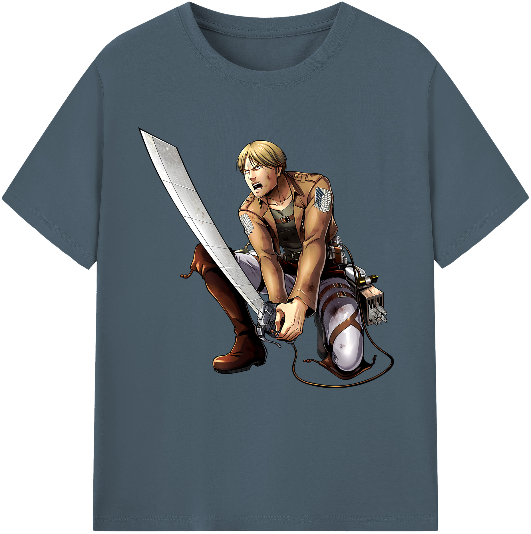 （画像用） 進撃の巨人 ミケ·ザカリアス Attack on Titan Mike Zakarius 綿100％半袖Tシャツ（フロントプリント）